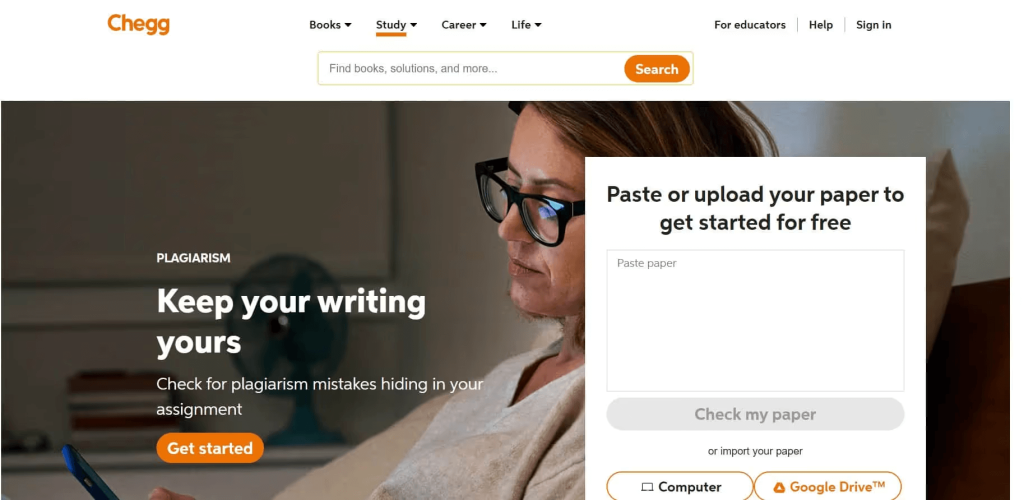 plagiarism checker chegg