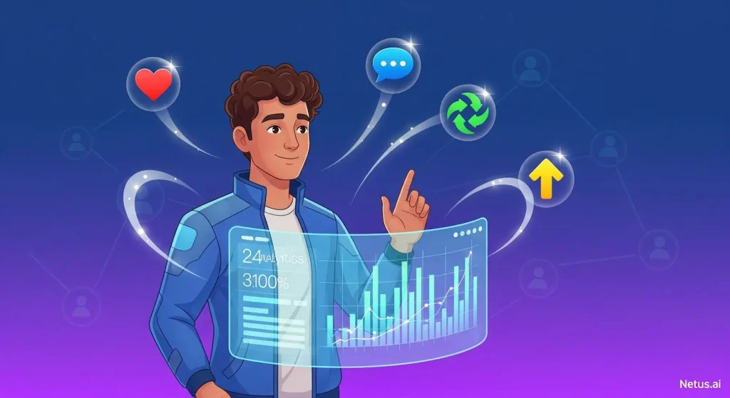 Key Metrics: User engagement and social signals, NetusAI